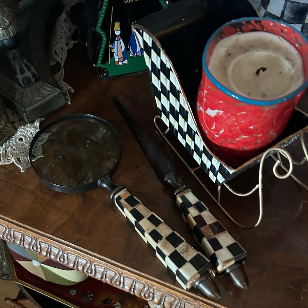 VINTAGE ART DECO Magnifying Glass & Letter Opener DESK SET - Picture 6 of 6